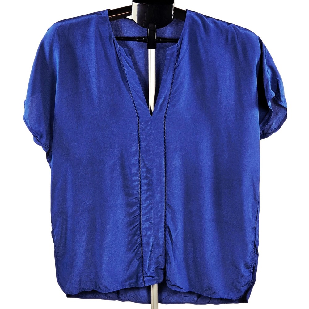 Women's Vince 100% Silk Oversize Pullover Flowy Lightweight Tunic Quiet Luxury